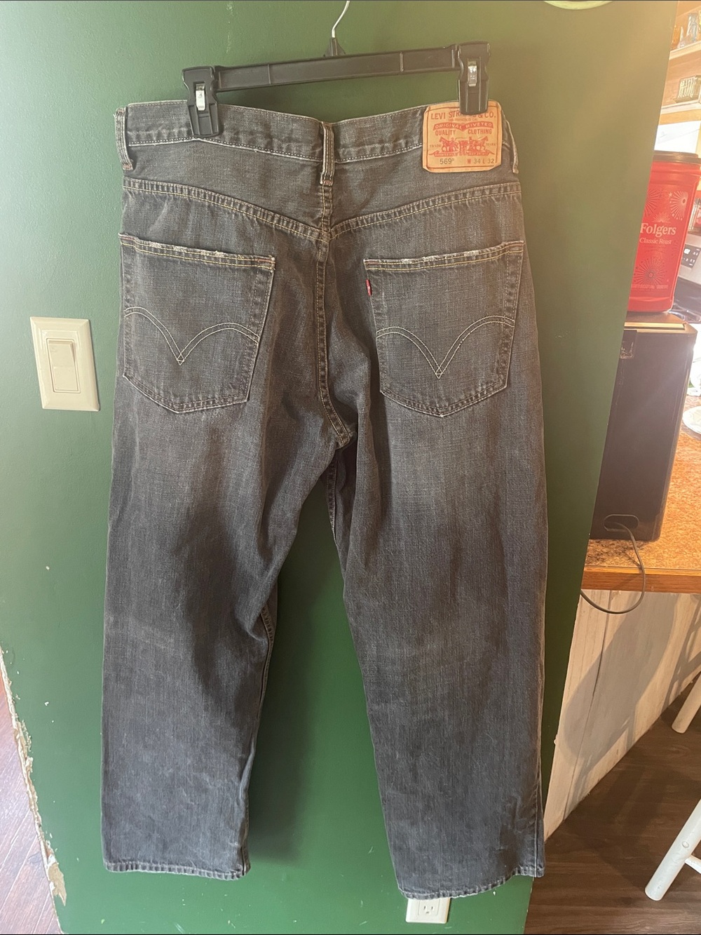 Levi's 569 Y2K Loose Straight Fit Black 34x32 - Picture 5 of 6